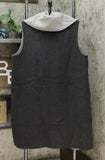 MarlaWynne Women's Wool Blend Open Front Double Faced Drama Vest
