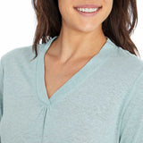 Orvis Women's 3/4 Sleeve V-Neck Linen Blend T-Shirt