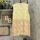 DG2 by Diane Gilman Mixed Print Button-Down Tunic Top Chartreuse 2X