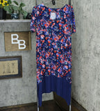 Cuddl Duds Women's Flexwear Elbow-Sleeve Rainbow Hem Lounge Dress