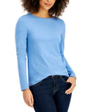 Style & Co Women's Basic Long-Sleeve Crew Neck T-Shirt