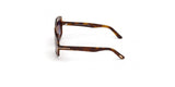 Tom Ford Women's Geometric Sunglasses Blonde Havana Brown / Blu grad 55/19/140
