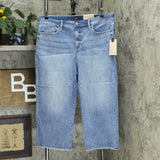 NWT NYDJ Women's Coheed Wide Leg Capri Fray Hem Jeans. A377700 18