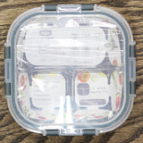 Edge Kitchen 3 Section Square Glass Food Locktop Container