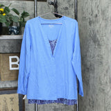 Denim & Co. Women's Slub Knit Cardigan With Attached Tank Top