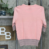 DG2 by Diane Gilman Women's Daisy Floral Short Sleeve Sweater