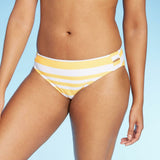 Kona Sol Women's Textured Double Tab High Coverage Bikini Bottom