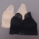 Rhonda Shear Women's 2 Pack Seamless Ahh Bras Black / Nude XL