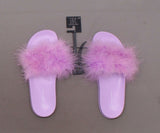 INC International Concepts Women's Faux-Marabou Slide Slippers