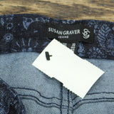 Susan Graver Printed High Stretch Denim Pedal Pusher Jeans