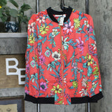 Susan Graver Women's Plus Size Printed Peachskin Bomber Jacket