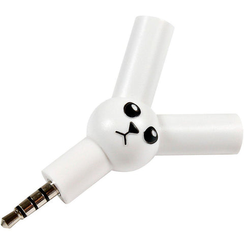 Suck UK Jack Rabbit 3.5mm Headphone Splitter White