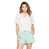 A New Day Women's Short Sleeve Button-Down Shirt