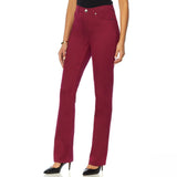 DG2 by Diane Gilman Women's Classic Boot Cut Jeans Plum 14
