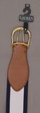 Lauren By Ralph Women's Cornwall II Tan and Navy Stretch Belt