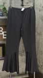 Slinky Brand Women's Angled Flounce Leg Ponte Knit Pants