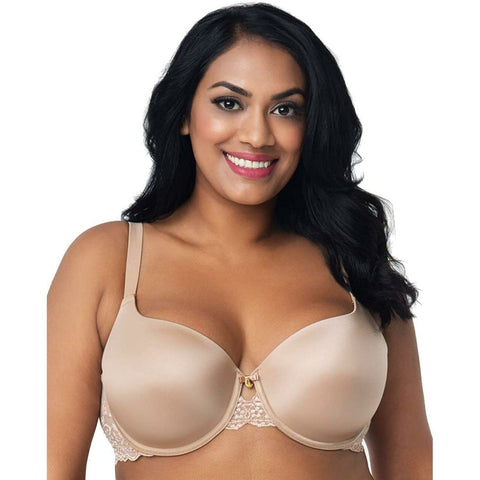 Curvy Couture Womens Underwire T-Shirt Bra Nude 38C