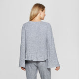 Gilligan & O'Malley Women's Cozy Ruffle Bell Sleeve Sleep Shirt Tunics