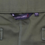 Colleen Lopez Power Mesh Panel Skinny Ponte Knit Pants. 729257 Hunter Green 3X