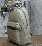 Frye Lena Lambskin Leather Backpack Gray One Size