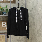 DKNY Sport Logo Fleece Full Zip Hooded Sweatshirt