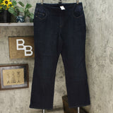 Denim & Co. Plus Size Perfect Denim Smooth Waist Lightly Bootcut Jeans