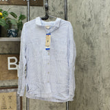 Boston Traders Women's Button Front Roll Tab Blouse Shirt