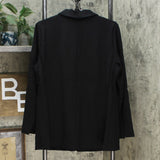 DG2 by Diane Gilman Women's Stretch Knit Ponte Blazer Black Large