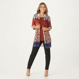 Susan Graver Women's Petite Printed Sheer Chiffon Shirt And Tank Top Set