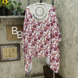 Colleen Lopez Women's Plus Size Crochet Inset Kimono Topper