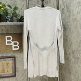 A New Day Women's Long Sleeve Open Cardigan Sweater Gray XS
