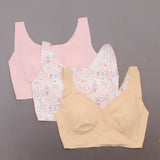 Rhonda Shear 3 Pack Body Bras With Removable Pads Pink Multi XL