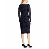 Lauren Ralph Lauren Women's Flocked Floral Velvet Dress