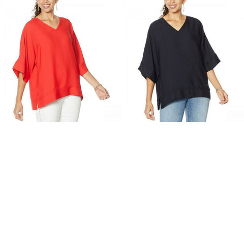 NWT DG2 By Diane Gilman Womens.Dolman Sleeve Shirt Blouse Top. 727411 XL