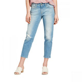 Universal Thread Women's Mid Rise Boyfriend Cropped Jeans Light Blue 0