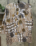 Lemon Way Women's 3/4-Sleeve Printed Cardigan