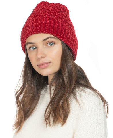 Charter Club Women's Shimmer Chunky Knit Chenille Beanie