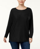 INC International Concepts Plus Size Shirttail Hem Tunic Sweater