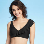 Sea Angel Women's One Shoulder Ruffle Bikini Top