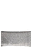 Private Label Mini Crystal Flap Clutch Silver Gray One Size