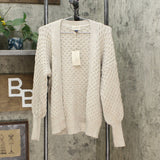 Universal Thread Women's Honeycomb Long Sleeve Open Neck Layering Sweater