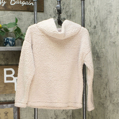 A New Day Women's Sherpa Cowl Neck Pullover Sweater Pink Small
