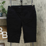 DG2 by Diane Gilman Women's Classic Stretch Pull On Bermuda Shorts Black Large