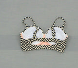 Xhilaration Women's Chevron Push Up Midi Bikini Swim Top XS