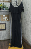 Colleen Lopez Women's Off-the-Shoulder Jumpsuit With Lace Detail Black XL