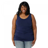 All Worthy Women's Hunter McGrady Scoop-Neck Long Tank Top With Ruching