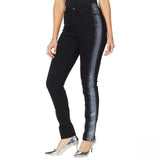DG2 by Diane Gilman Women's Tall Glitter Spray Anniversary Skinny Jeans