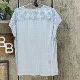 MarlaWynne WynneLayers Women's Mixed Media V-Neck Boxy Top