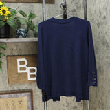 JM Collection Studded 3/4 Sleeve Open Front Cardigan Sweater