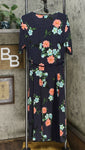 Nina Leonard Women's Nicole Belted Midi Dress With Godet Detail